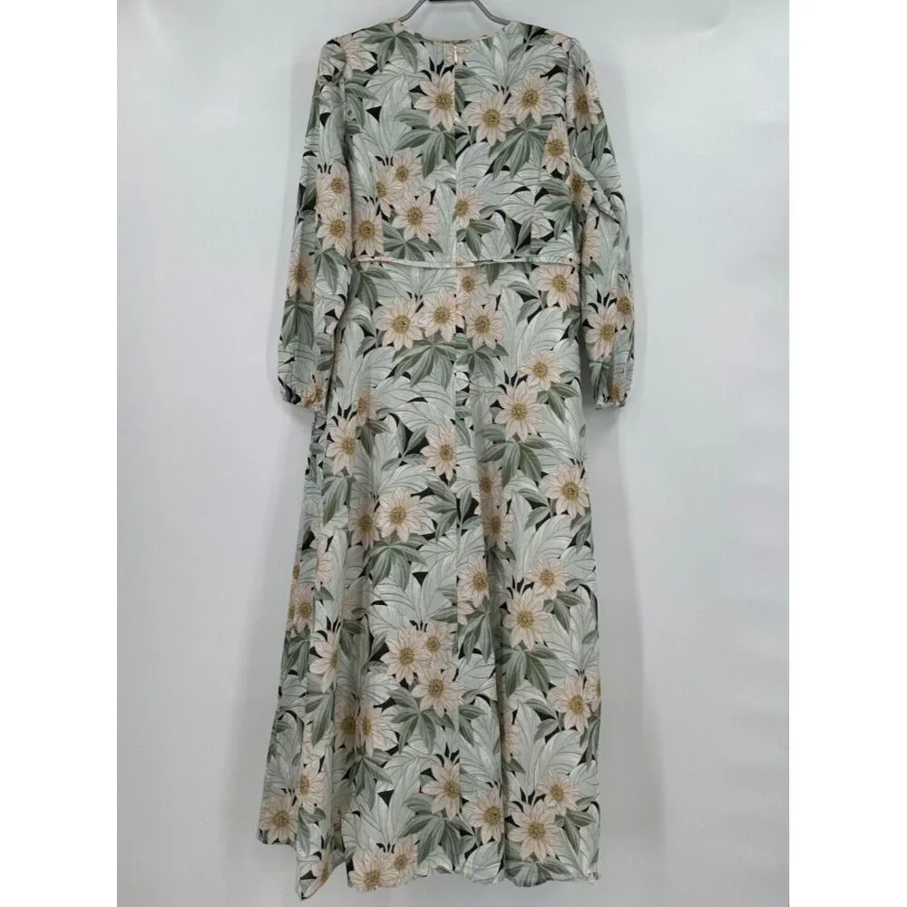 Tuckernuck Maison Des Fleurs Maxi Dress sz S NWT Cotton/Linen Floral Print $298
